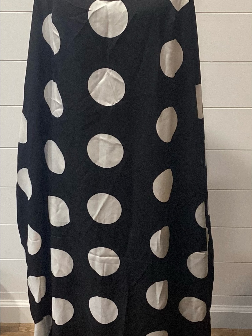 Black Maxi dress  with White Polka Dots